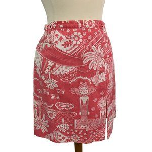 Vintage Gordon of Philadelphia Women's 12 Skort Batik Asian Inspired Print Skirt